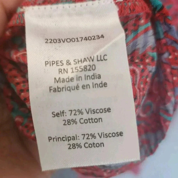 New Veronica Beard Cropped Jaquard Top Size Large Red Sarah Tie-Front Printed - Picture 10 of 12